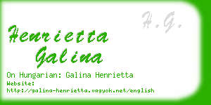 henrietta galina business card